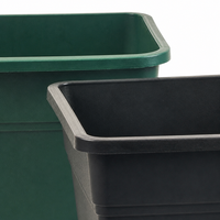 Pots à semis carrés en plastique au design moderne avec trous de drainage, conteneurs de pépinière pour herbes, succulentes et plantes de jardin