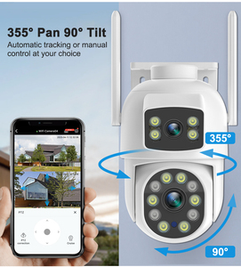 6MP Wifi PTZ Máy ảnh ống kính kép Màn hình kép ai con người tự động theo dõi camera an ninh không dây 360 ngoài trời bảo vệ an ninh - Product Image 2
