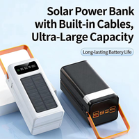 Batterie Externe Solaire Li-Polymère Haute Capacité 22,5W avec Affichage Numérique Type-C, Lanière et Lumière LED Extérieure Intégrée