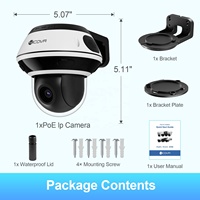 Cámara de Seguridad CCTV PTZ 4COVR con Sensor Sony de 8MP, Detección Facial por IA, Zoom Óptico 5X, Audio Bidireccional, Mini Cámara IP PoE PTZ 4K con Vista desde la Aplicación