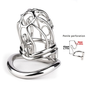 Jaula de Castidad para Pene, Dispositivo de Perforación para Pene, Anillo para Pene de Metal Ligero, Anillo de Castidad de Acero Inoxidable, Juguete Sexual BDSM - Product Image 1