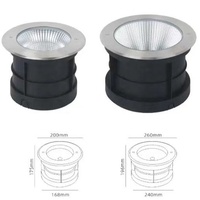 Lampu bawah tanah Cob, lampu Led bawah tanah 3w 6w3000k putih hangat IP68 pasang di dinding kolam renang lampu bawah air