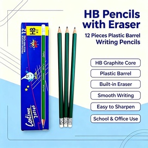 Crayons en plastique Hb sans bois, graphite # 2 Crayons pour l'école et le bureau, vente en gros, prix <span class=keywords><strong>d</strong></span>'usine, avec gomme, logo personnalisé - Product Image 3