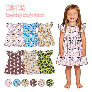 Pigiama Morbido in Bambù per Bambine con Motivo <span class=keywords><strong>Zucca</strong></span> di Halloween e Perle, Personalizzabile con Basso MOQ, Abbigliamento Festivo per Bambini - Product Image 2