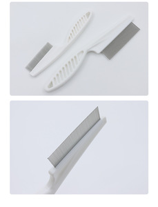 Peine para Pulgas de Acero Inoxidable con Dientes Finos, Herramienta de Aseo para Eliminar <span class=keywords><strong>Piojos</strong></span> en Mascotas Pequeñas - Product Image 5