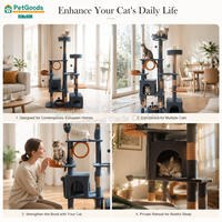 Tour pour chat multi-niveaux XL, grande perchoir supérieure, capsule spatiale, griffoirs en sisal, certifiée CE EN71 UE