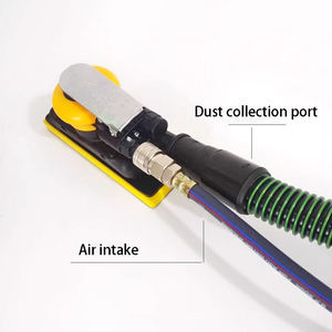 5 Inch Pneumatic <b>Car</b> Machine Polisher Air Random Orbital <b>Hook</b> Loop Variable Speed Auto Body Central Vacuum - Product Image 5