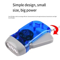 Lampe torche d'urgence EDC extérieure à LED tricolore rechargeable, fonctionnant sur piles AA, avec interrupteur à bouton-poussoir, indice de protection IP65