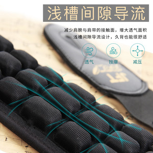 Correa de guitarra con amortiguación de aire JFT, almohadilla para el hombro, diseño 3D transpirable y antipresión para guitarras acústicas y eléctricas - Product Image 5