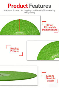 Disco <span class=keywords><strong>de</strong></span> corte y desbaste <span class=keywords><strong>de</strong></span> acero <span class=keywords><strong>de</strong></span> 100 mm para azulejos, cerámica, mármol y pizarra plana, ultrafino, para biselado y recorte con <span class=keywords><strong>esmeril</strong></span> - Product Image 3