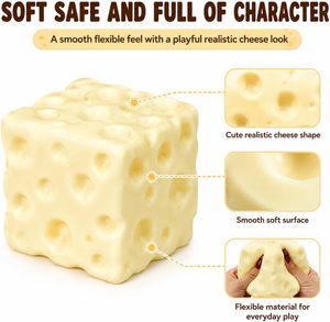 Juguete Antiestrés de Queso Blandito de 7CM, Moldeable, Suave como Vaselina, Sensorial, Bola de Burbujas, Diseño Novedoso, Regalo para Adultos - Product Image 4