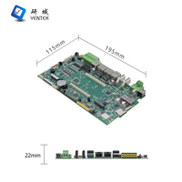 Placa Base Industrial Integrada RK3399 con Doble Ethernet Gigabit con PoE, 4 COM, 4 DI, 4 DO, Entrada/Salida HD, 9-36V, Android, Ubuntu, Debian