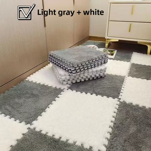 Tapis en mousse emboîtables doux et respectueux de la peau avec surface en fausse fourrure pour <span class=keywords><strong>centre</strong></span> <span class=keywords><strong>d</strong></span>'activités pour enfants - Product Image 3