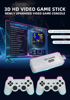 Consola de Videojuegos Retro con Dos Mandos, Salida 4K para TV, 10000 Juegos, Reproductor 3D para PSP, PS1, N64, GBA, Emulador Sega, FC, GB