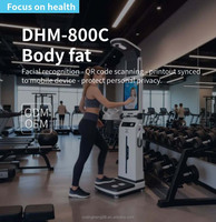 Báscula de Grasa Corporal Mecánica DHM-T90 de 8 Electrodos, Alta Precisión, Pantalla Táctil LCD de 24 Pulgadas, Construcción de Placa de Acero, Garantía de 12 Meses
