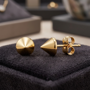 ต่างหูทรงกรวยสุดน่ารักคุณภาพสูง ดีไซน์ทันสมัย ทำจากทองคำแท้ 14K เหมาะสำหรับงานแต่งงาน สินค้ามาใหม่ปี 2026 - Product Image 2