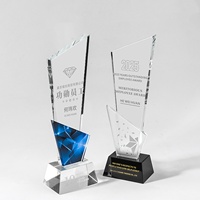 Trofeo de Cristal de Diamante Minimalista Ecológico de Alta Calidad con Logotipo Personalizado, Impresión UV y Grabado Láser para Ceremonias de Premiación
