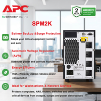 SPM2K 2000VA/1600W Onduleur monophasé en ligne avec batterie intégrée pour la sauvegarde de l'alimentation des serveurs, des réseaux et des appareils de bureau