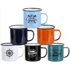 Taza de metal para beber <span class=keywords><strong>café</strong></span> con borde negro, 8oz, 12oz, 16oz, 18oz, 21oz, con logotipo personalizado impreso - Product Image 4