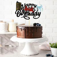 Décoration de gâteau araignée, décoration de gâteau d'anniversaire, décoration de gâteau pour fête d'anniversaire de garçons et de filles