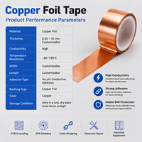Ruban adhésif en cuivre pour blindage EMI des batteries de véhicules électriques, mise à la terre conductrice, conductivité électrique et protection électrique