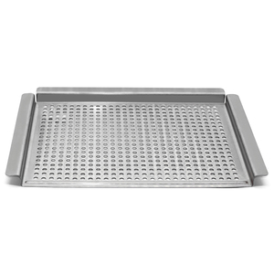 Stainless Steel BBQ Tray <strong>Griddle</strong> <strong>Pan</strong> Tray for Fish Meat Vegetables Grilling Cooking <strong>Grill</strong> Basket - Product Image 1