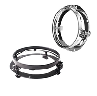 Support de montage rond pour phare de 7 pouces, argent/noir, pour Harley Big Glide, modification du support de phare, corps rond