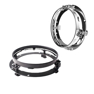 Soporte de Montaje Redondo para Faro Delantero de 7 Pulgadas, Soporte Plateado/Negro para <span class=keywords><strong>Harley</strong></span> Big Glide, Modificación del Soporte de Faro Delantero, Cuerpo Redondo - Product Image 1