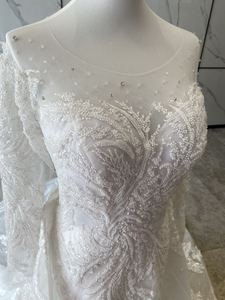 فساتين زفاف فاخرة مطرزة بالدانتيل 2 في 1، فستان زفاف دانتيل 2025 - Product Image 6