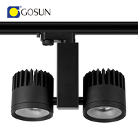 Profilé en aluminium 2700-7000k anti-éblouissement led plafond 40/64/84w projecteurs à double tête