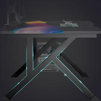 Bureau d'Ordinateur PC Gamer Moderne Panneau Fibre de Carbone pour Joueurs
