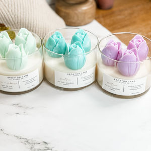 AIKUN Custom Glass Scented <b>Candle</b> Wholesale Glass <b>Jar</b> Flowers <b>Candle</b> <b>with</b> <b>Lid</b> OEM Factory Private Label Aromatherapy <b>Candle</b> - Product Image 4