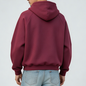 Sweat à capuche homme 500 GSM en molleton épais, coupe ample et oversize, style streetwear, manches raglan - Product Image 2