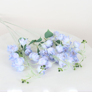 Fleurs artificielles Jessie, fleurs en soie, décorations de mariage, violet, bleu, corail, rose, décoration de salon - Product Image 3