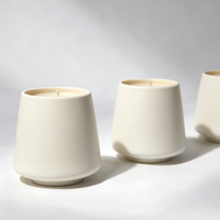 Bougies parfumées en pot en céramique avec étiquette personnalisée en cire naturelle biologique pour chambre à coucher et emballage cadeau