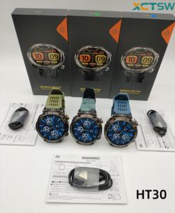 FitCloudPro男士智能手表手电筒1.7 "360*360 IPS显示运动户外健身手表HT30 Ios安卓智能手表 - Product Image 6