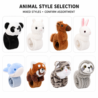 Bracelets slap en peluche en gros, jouets fantaisie à enrouler en forme de panda et d'animaux pour assortiments de cadeaux de détail