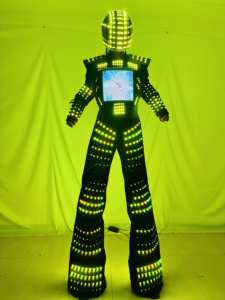 LED Full Color Robot Costume Stilt Walker Robot Suit Kryoman <span class=keywords><strong>David</strong></span> <span class=keywords><strong>Guetta</strong></span> Future Clothing Celebration Party Show - Product Image 3