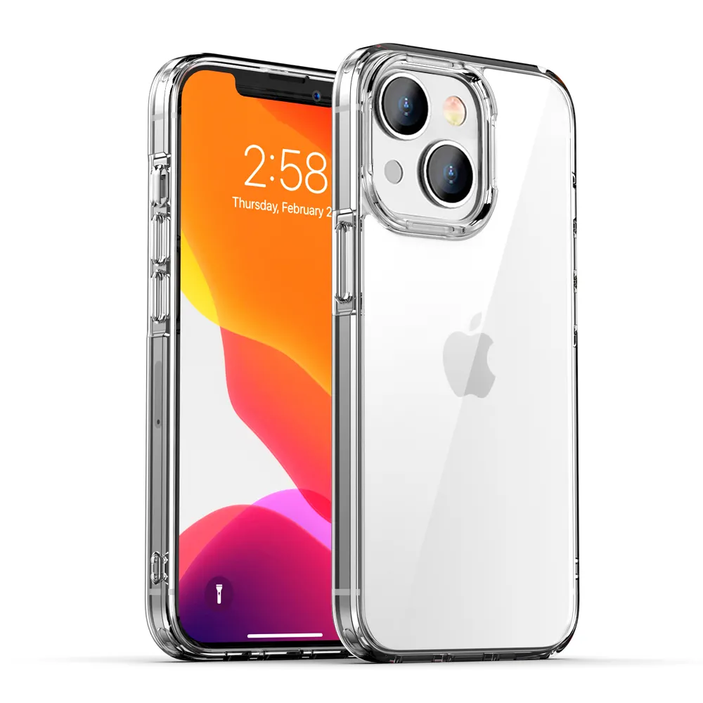 Geili Carcasa De Telefono For Iphone 13 14 Series Phone Case Transparent Gray Anti Fall Phone Case 14 Pro Max