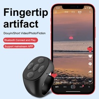 Mini télécommande Bluetooth en forme d'anneau, multifonctionnelle, sans fil, mains libres, compatible avec les smartphones IOS et Android, rechargeable