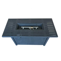Table de foyer au gaz propane rectangulaire en acier Peaktop de 42 pouces, certifiée ETL/CE, écologique, 40000 BTU, revêtement poudré, pour extérieur