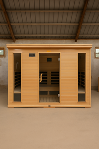 صالون تجميل مخصص لستة أشخاص على الطراز الكوري الجديد مع خشب تنوب حديدي ، بناء خشبي صلب للتدفئة الكهربائية - Product Image 3