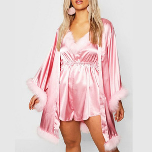 Wholesale pink fur robe For An 