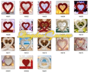 SN-D140 trái tim màu đỏ hoa vòm với đứng nhân tạo tăng hoa vòm cho đám cưới Backdrop trang trí - Product Image 6