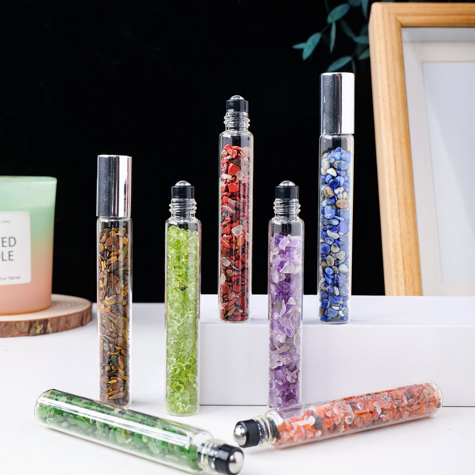 Ciondolo In Bottiglia Di Cristallo Di Quarzo Trasparente Bianco - Foto 8