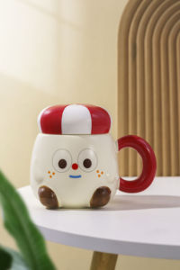 Phim hoạt hình chú hề thiết kế gốm <span class=keywords><strong>Mug</strong></span> với nắp cho trẻ em-Cà phê trà & sữa-trở lại trường học & Món quà kỳ nghỉ Snoopy cup - Product Image 5