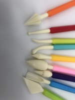 Lot de 9 couteaux à sculpter fondant avec ciseaux en plastique Outils de décoration de gâteaux