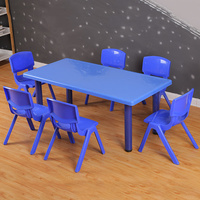 Ensemble de table et chaises en plastique pour enfants, idéal pour l'école, la maternelle, la garderie, les fêtes et les repas – Vente en gros, design moderne et coloré, motif dessin animé