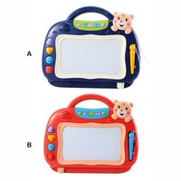 Ensemble de tableau d'écriture multifonctionnel pour enfants, tableau d'écriture et de dessin magnétique mignon avec support