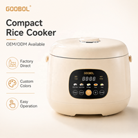 Mini-cuiseur à riz portable 1,5 L pour la maison, le bureau et les voyages, mini-cuiseur électrique multifonction, écran LCD, 4 modes de cuisson, maintien au chaud automatique, qualité alimentaire